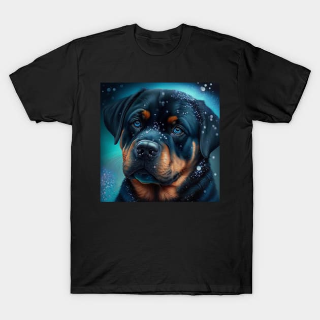 Bubblelicious Rottweiler Puppy T-Shirt by Enchanted Reverie